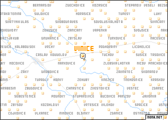 map of Vinice