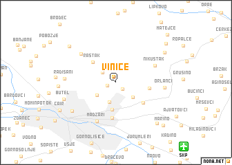 map of Viniče