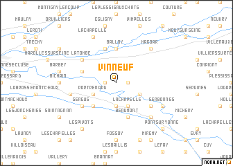 map of Vinneuf
