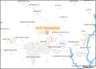 map of Vinton Woods