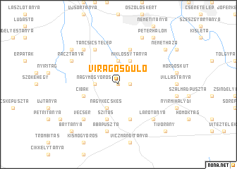 map of Virágosdůlő