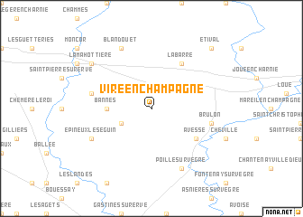 map of Viré-en-Champagne
