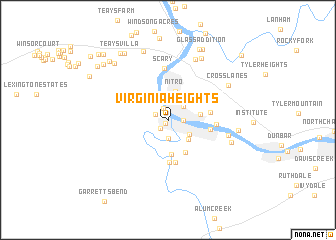 map of Virginia Heights