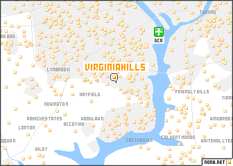 map of Virginia Hills