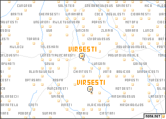 map of Vîrşeşti