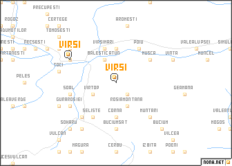 map of Vîrşi