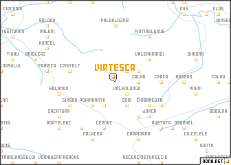 map of Vîrteşca