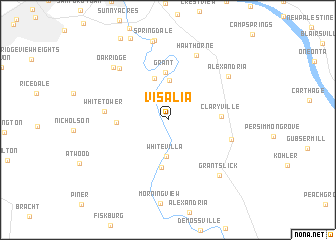 map of Visalia