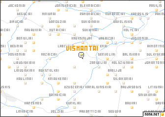 map of Vismantai