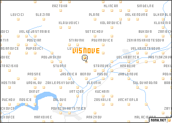 map of Višnové