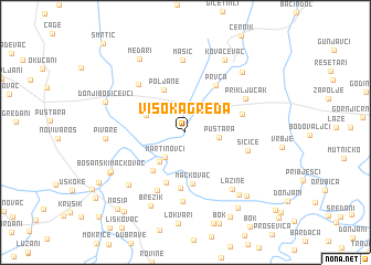 map of Visoka Greda