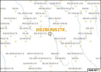 map of Viszakpuszta