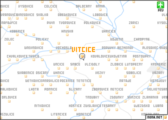 map of Vitčice