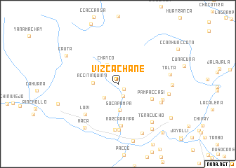 map of Vizcachane