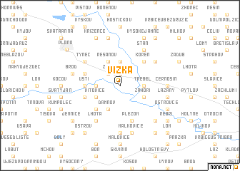 map of Vížka