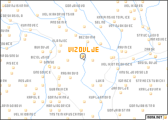 map of Vižovlje