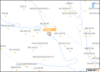 map of Vizvár