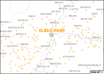 map of Vladičin Han