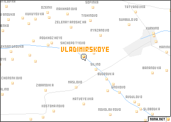 map of Vladimirskoye