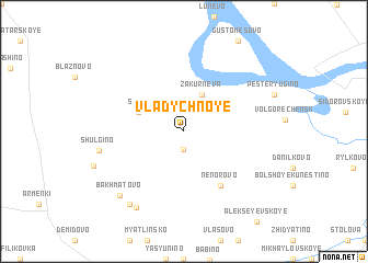 map of Vladychnoye