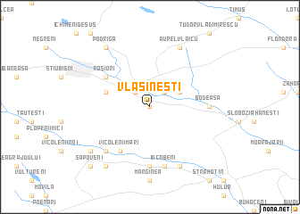 map of Vlăsineşti