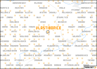 map of Vlastibořice