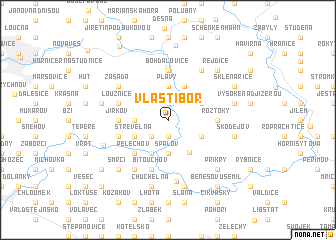 map of Vlastiboř