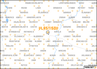 map of Vlastišov