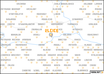 map of Vlčice