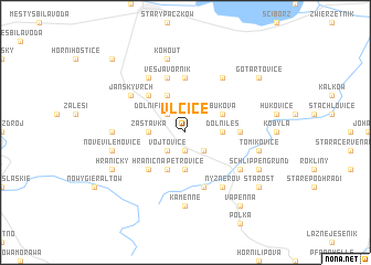 map of Vlčice