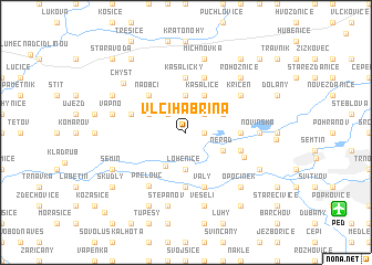 map of Vlčí Habřina