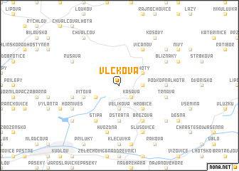 map of Vlčková