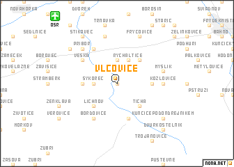 map of Vlčovice