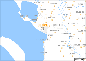 map of Vlorë