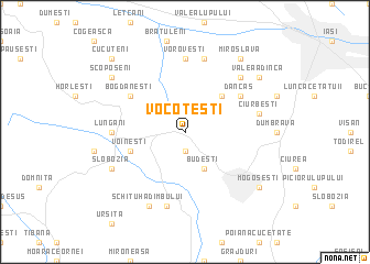 map of Vocoteşti