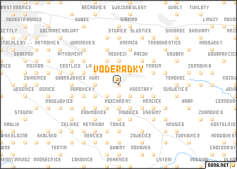 map of Voděrádky