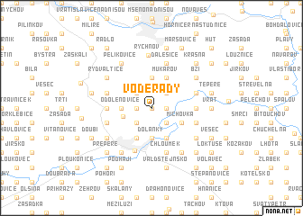 map of Voděrady