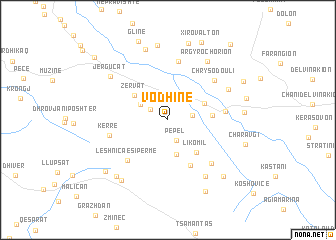 map of Vodhinë