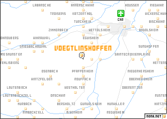 map of Voegtlinshoffen