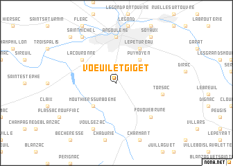 map of Voeuil-et-Giget