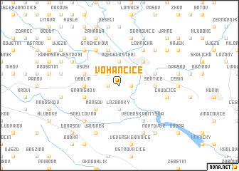 map of Vohančice