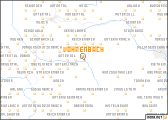 map of Vöhrenbach