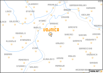 map of Vojnica