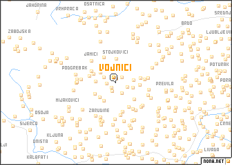 map of Vojnići