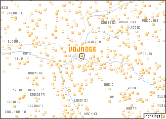 map of Vojnoge