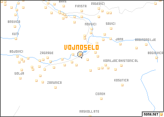 map of Vojno Selo