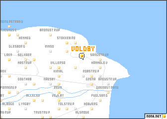 map of Voldby