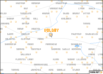 map of Voldby