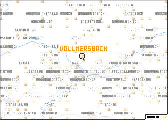 map of Vollmersbach