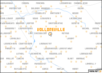 map of Vollore-Ville